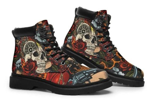 Skull Boots Gun And Roses 1
