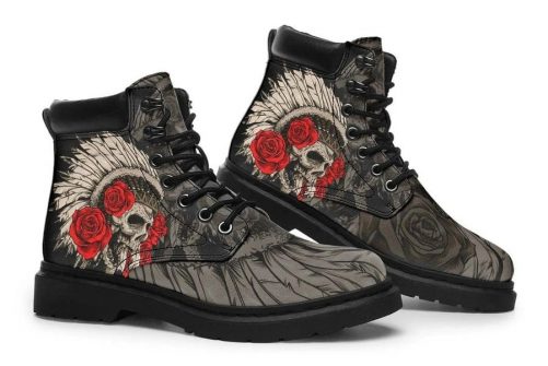 Skull Boots Native Skull 1