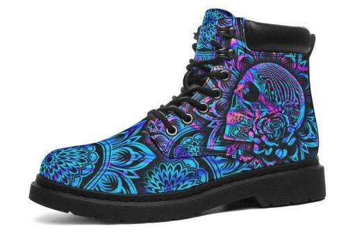 Skull Boots Psychedelic Skull 2