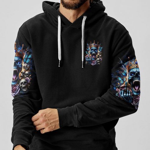 BUT NOT YOURS SKULL KING QUEEN COUPLE ALL OVER PRINT front