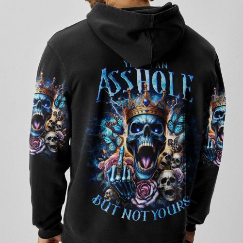 BUT NOT YOURS SKULL KING QUEEN COUPLE ALL OVER PRINT king back
