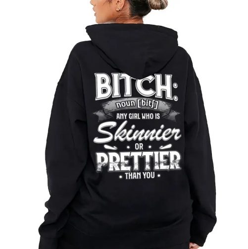 Bitch Hoodie For Matching Couple