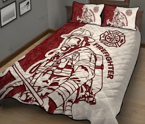 Firefighter Quilt bed set 1