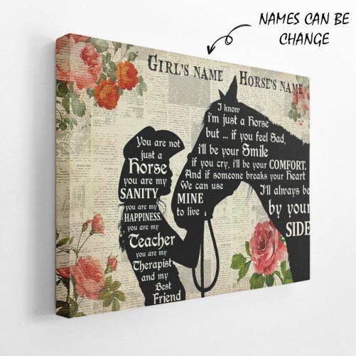 Girl Love Horse Custom Name