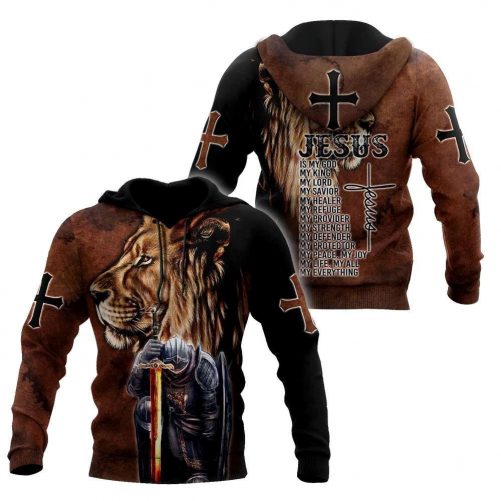 Knight Of God Christian Jesus Is God 3D Hoodie For Man And Women Jesus Printed 3D Hoodie