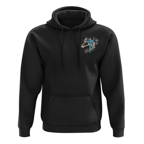 This Girl Runs On Jesus And Horses Cross All Over Print 3D Hoodie