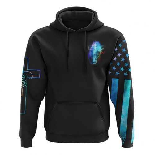 Way Maker Miracle Worker Horse Cross Colorful All Over Print 3D Hoodie Christian Hoodie 2