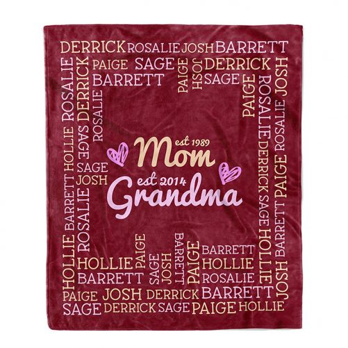 Grandma Blanket Personalized Gifts for Mom Grandma Mothers Day Gift for Grandma Blanket With Grandkids Names Gigi Mimi Blanket Gift copy