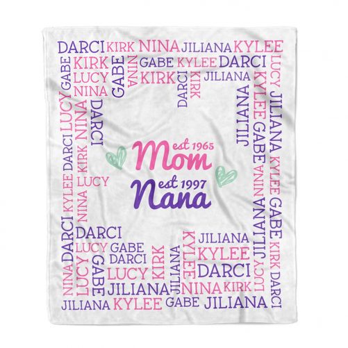 Grandma Blanket Personalized Gifts for Mom Grandma Mothers Day Gift for Grandma Blanket With Grandkids Names Gigi Mimi Blanket copy