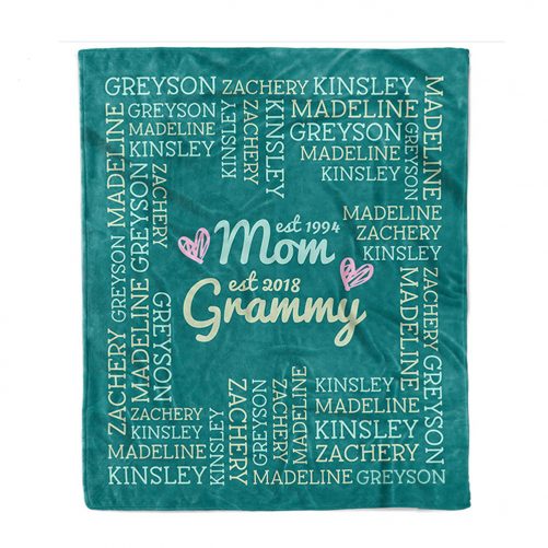 Grandma Blanket Personalized Gifts for Mom Grandma Mothers Day Gift for Grandma Blanket With Grandkids Names copy
