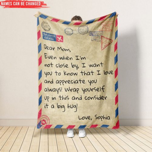 Mothers Day Gift for Mom from Daughter or Son Personalized Mom Blanket Mom Letter Blanket Gift For Mom