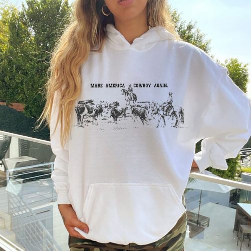 Funny Horse Hoodie Make America Cowboy Again Gift For Horse Lover1