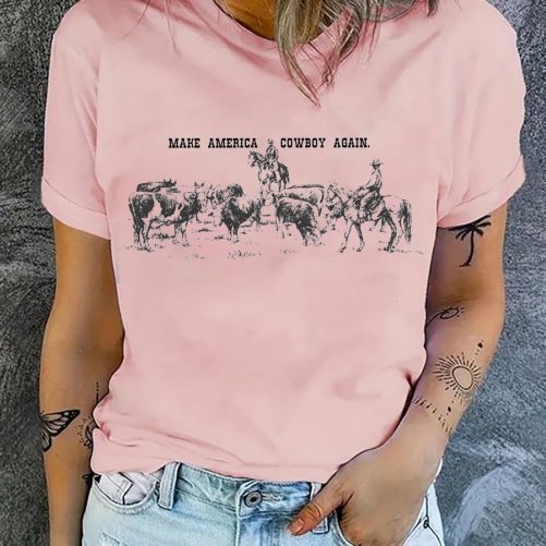 Funny Horse T shirt Make America Cowboy Again Gift For Horse Lover1