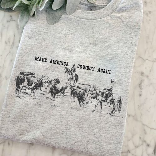 Funny Horse T shirt Make America Cowboy Again Gift For Horse Lover2