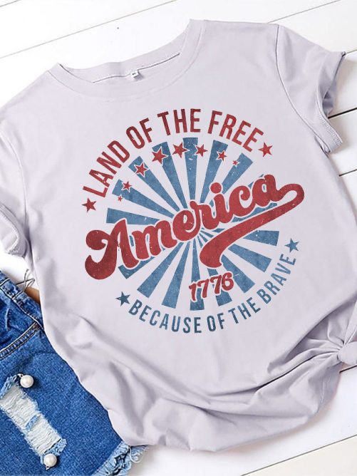 Independence T shirt Land Of The Free America 1776 1