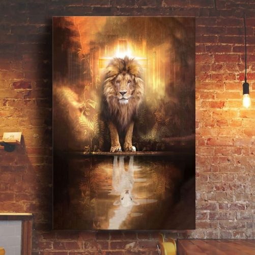 Lion and Lamb Canvas Wall Art Lion and Lamb