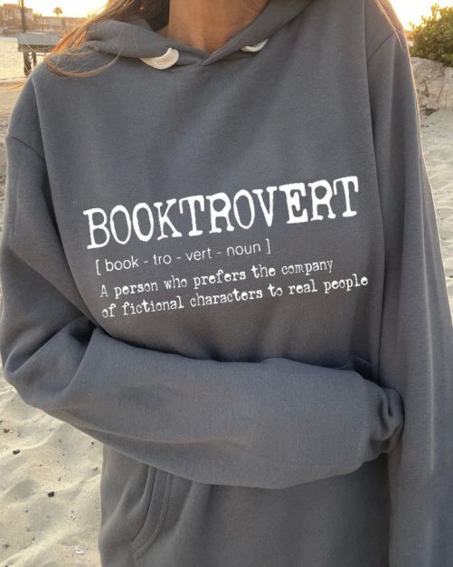Book Lovers Hoodie Booktrovert Definition 1