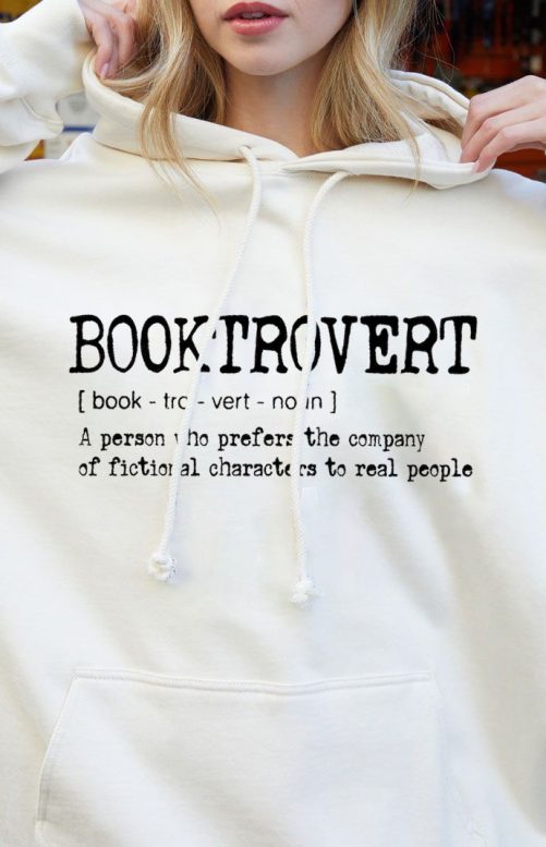 Book Lovers Hoodie Booktrovert Definition 2