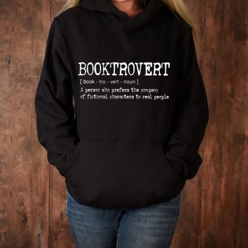 Book Lovers Hoodie Booktrovert Definition 5