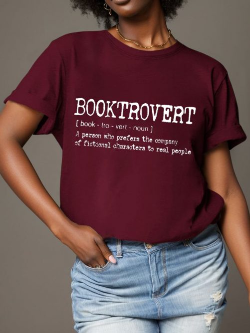 Book Lovers T shirt Booktrovert Definition 4