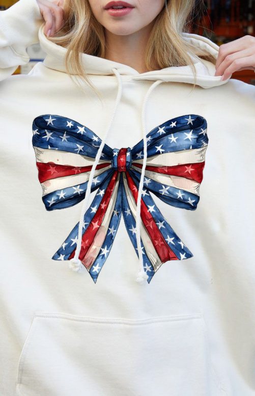 Independence Day Hoodie American Flag Bow tie Hoodie 2