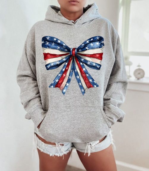 Independence Day Hoodie American Flag Bow tie Hoodie 3