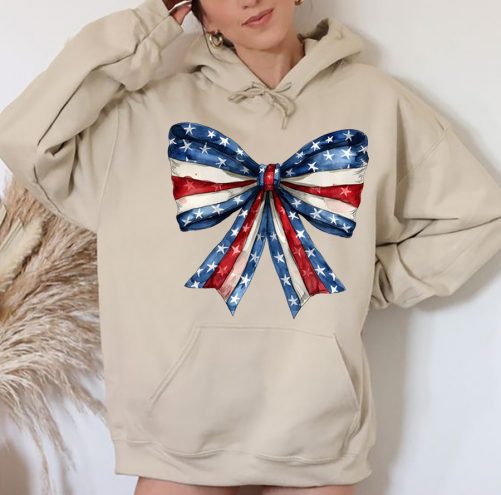 Independence Day Hoodie American Flag Bow tie Hoodie 4
