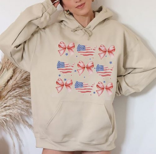 Independence Day Hoodie Coquette American Flag 4