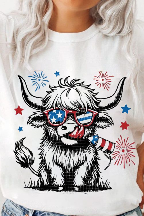Independence Day T shirt 4th July Heifer 1