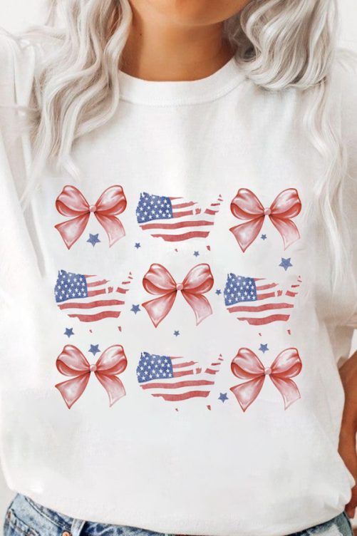 Independence Day T shirt Coquette American Flag 3