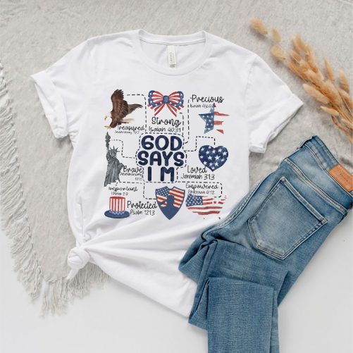 Independence Day T shirt Coquette God Says I Am 4th of July 3