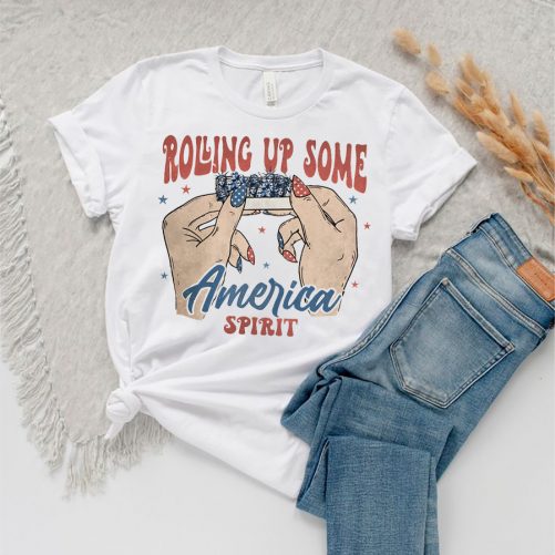Independence Day T shirt Rolling Up Some America Spirit 3