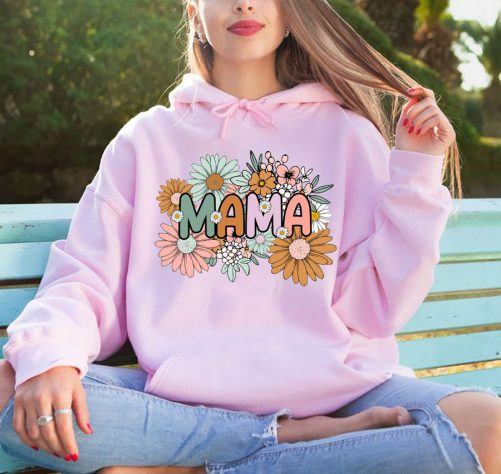 Mom Hoodie Floral Mama Gift For Mom