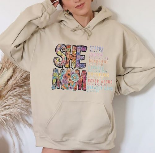 Mom Hoodie She Is Mom Gift For Mothers Day 4