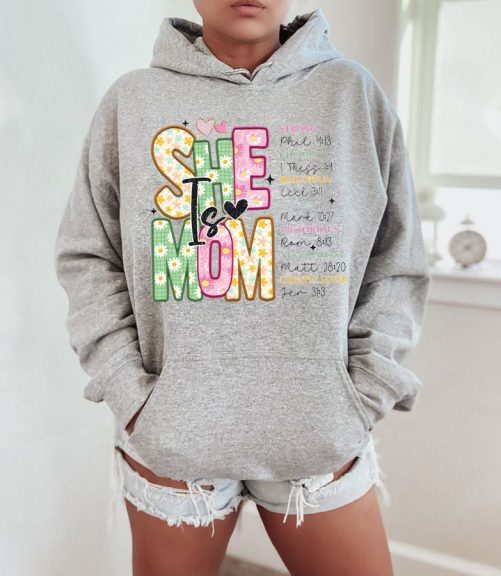 Mom Hoodie She Is Mom Strong Chosen Gift For Mom 1