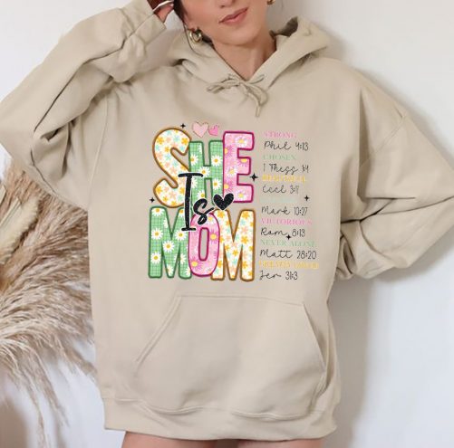 Mom Hoodie She Is Mom Strong Chosen Gift For Mom 2
