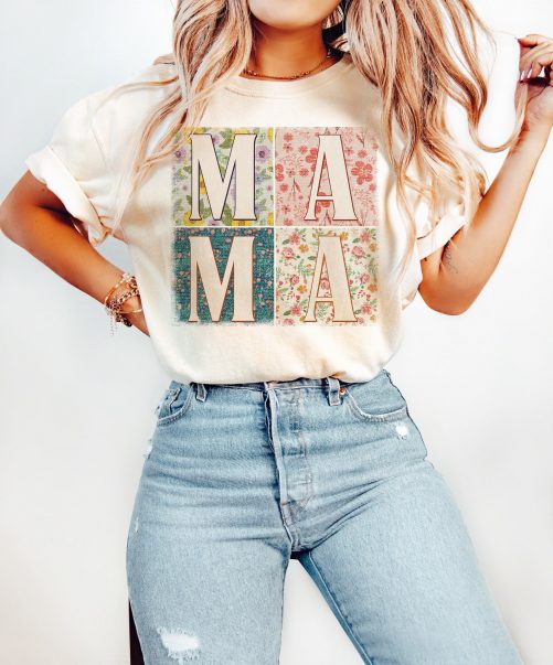 Mom T shirt Retro Boho Mama 5