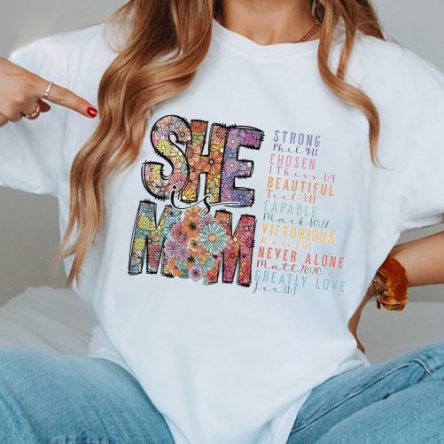 Mom T shirt She Is Mom Gift For Mothers Day 3