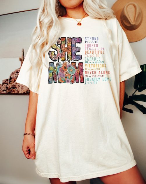 Mom T shirt She Is Mom Gift For Mothers Day 6