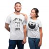 Crazydaisyworld Couple T-Shirt - I Like His Beard I Like Her Butt Print Matching Tees - View #11