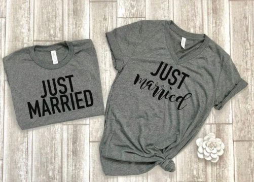 Just Married Shirts – Wifey Hubby 1
