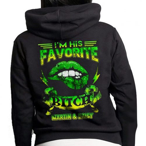 Personalized Skull Lip Couple Hoodie I Am Her Favorite Asshole I Am His Favorite Bitch skull lip