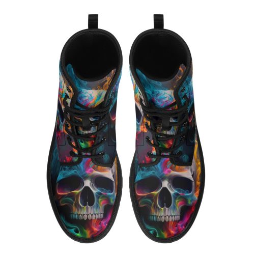 Colorful skull combat boots, 2
