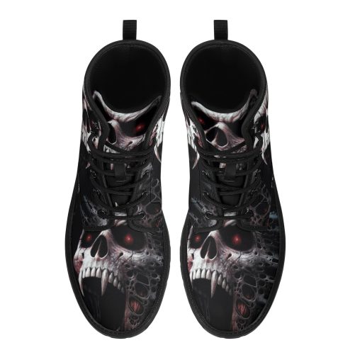 Death grim reaper leather skull boots sho 2