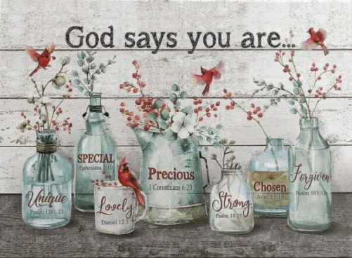 God Says You Are Cardinal Canvas