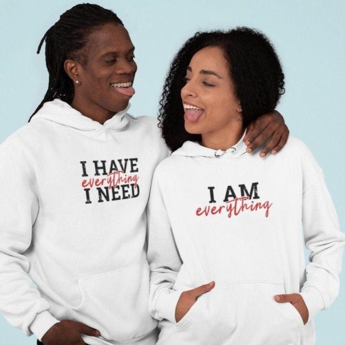 Matching Couple Hoodies Everything I Need Hoodie + I'm Everything 1