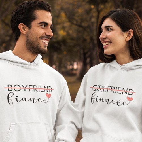 Matching Couple Hoodies Girlfriend Fiancee & Boyfriend Fiance