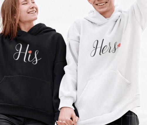 Matching Couple Hoodies His And Her 1
