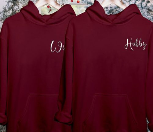 Matching Couple Hoodies Hubby And Wifey Perfect Gift for Honeymoon 1