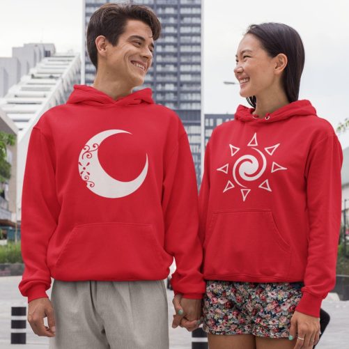 Matching Couple Hoodies Moon And Sun 1